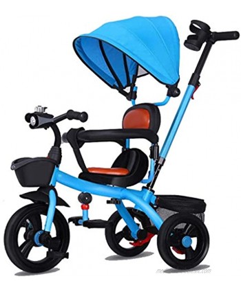 NUBAO Stroller Wagon Tricycle Kids Trike Pedal 3 Wheel Children Baby Reversible Seat Toddler with Push Handle Removable Canopy 8 Months 6 Years Old Color : D Over 1 Year Old Girl Gifts