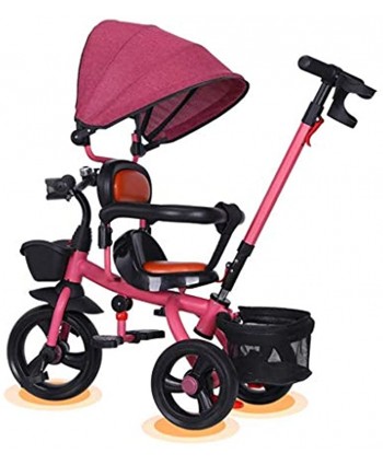 NUBAO Stroller Wagon Tricycle Kids Trike Pedal 3 Wheel Children Baby Toddler with Push Handle Removable Canopy Reversible Seat Color : D Over 1 Year Old Girl Gifts