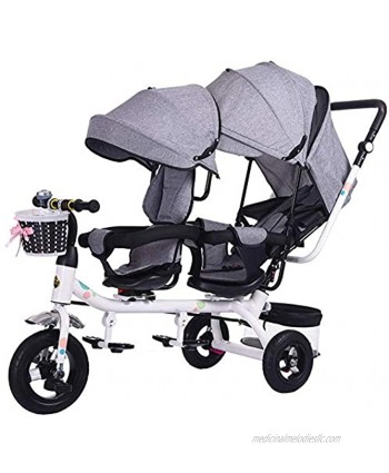 NUBAO Stroller Wagon Tricycle Trike Prams Pushchairs Twins Tricycles Children Doubles Bicycles Twins Baby Trolley 1-7 Years Old Baby Car Over 1 Year Old Girl Gifts