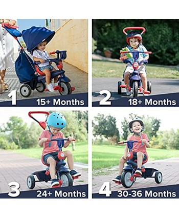 smarTrike Swirl Toddler Tricycle for 1,2,3 Year Olds 4 in 1 Multi-Stage Trike Navy