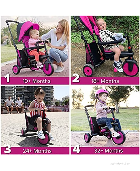 smarTrike Toddler Tricycle Stroller Compact Bike Stroller for Kids Push Tricycle Kids Stroller Toddler Bike Baby Tricycle for 1 2 3 years old Multiple Model and Color Options Available