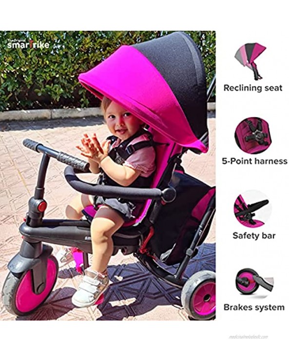 smarTrike Toddler Tricycle Stroller Compact Bike Stroller for Kids Push Tricycle Kids Stroller Toddler Bike Baby Tricycle for 1 2 3 years old Multiple Model and Color Options Available