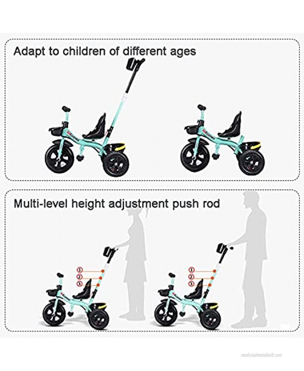 Tricycle for Toddler & Children Age 1-6 Years Kids 3 Wheels Pedal Trick with Inflation-Free Tires Storage Basket Steel Frame Lightweight,Black