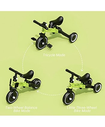 XJD 3 in 1 Kids Tricycles for 10 Month to 3 Years Old Kids Trike Toddler Bike Boys Girls Trikes for Toddler Tricycles Baby Bike Infant Trike with Adjustable Seat Height and Removable Pedal