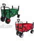 BEAU JARDIN Folding Wagon Cart with Brakes Bundle Red Push Pull Wagon