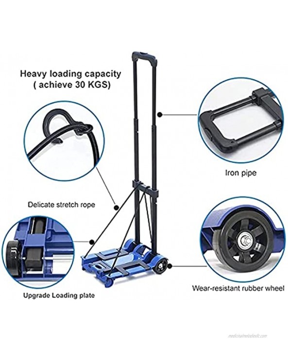Hand Truck Metal Small Folding Heavy Duty Cart Shopping Trolley Save Time and Energy