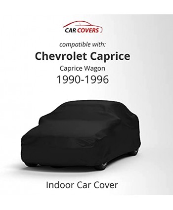 Indoor Car Cover Compatible with Chevrolet Caprice 1990-1996 Black Satin Ultra Soft Indoor Material Guaranteed Keep Vehicle Looking Between Use Includes Storage Bag