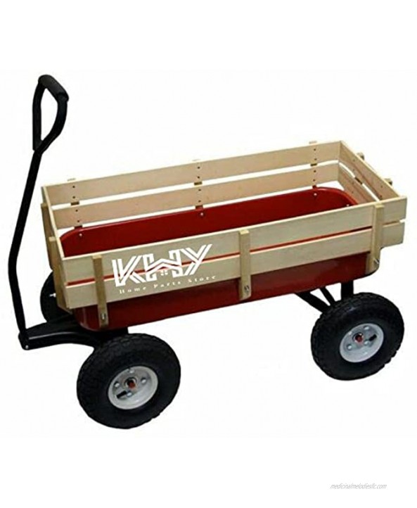 KHY Parts Replacement Bit Foot All Terrain Wagons for Kids with Wood Railing Red Off Road Childrens Kids