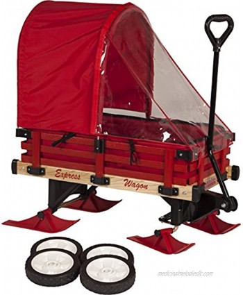 Millside Industries Sleigh Wagon with Red Wooden Racks 06475