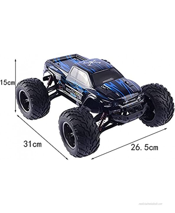 Nuoyazou Boys Toys 1:12 Proportion All Terrain 45KM H High Speed Remote Control Car 2.4GHz 2WD Brush Radio Remote Control Monster Truck Birthday Gifts for Kids 8+