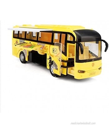 Nuoyazou Open The Door Toy Bus Pull Back Tourist Alloy RV Bus Model 3 Colors Optional Children Can RV Bus Bus Drop Resistance Inertia Boy Pull Back Car