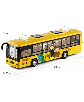 Nuoyazou Public Transportation Bus Children's Toy Can Simulation Voice Version of Urban Open Door Alloy Bus Sound and Light Pull Back Toy Car Metal Anti-Fall Boy Bus Toy Car
