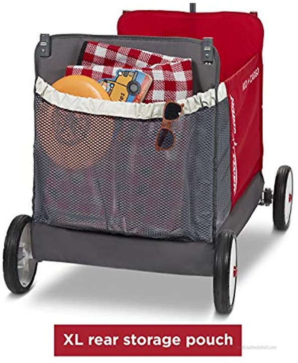 Radio Flyer Kid & Cargo with Canopy Folding Wagon with 2 Versatile Seats Exclusive 3965Z