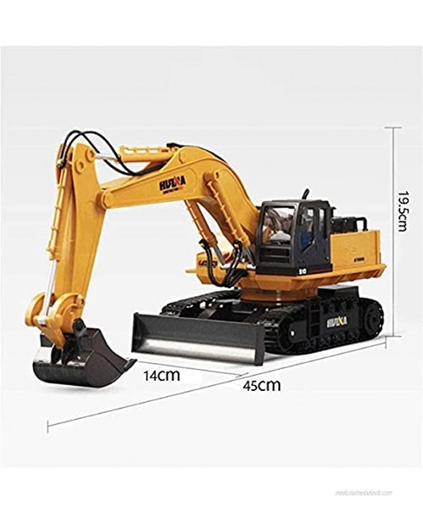 RENFEIYUAN 1 16 Remote Control Engineering Vehicle Excavator Bulldozer Truck with Light and Music Electric Toy Car Children's Birthday Christmas Toy Gift excavators Toys