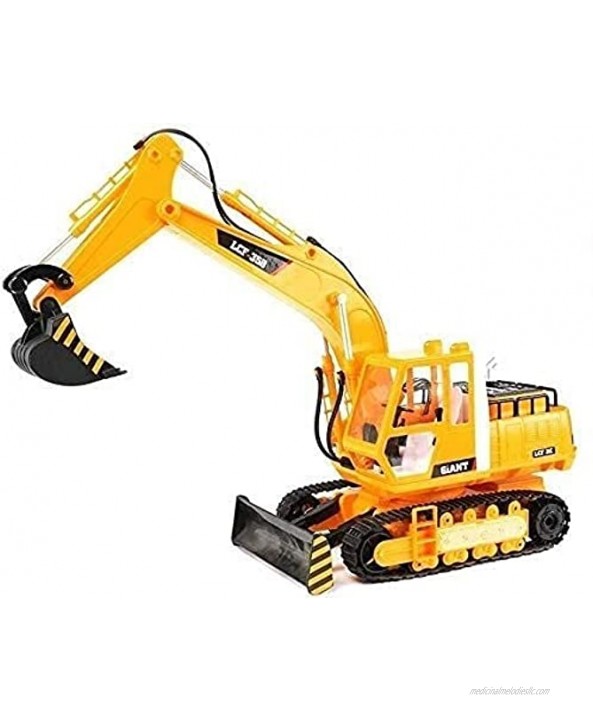RENFEIYUAN 1 16 Remote Control Toy Excavator,2.4Ghz 16 Channel Full Functional Excavator Digger with Lights Sounds Included Electric excavators Toys