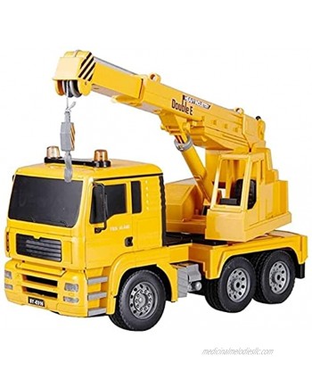 RENFEIYUAN 1 20 Simulation Remote Control Crane Vehicle with LED Headlight Professional 2.4GHz Radio Control Truck Model Large USB Rech excavators Toys