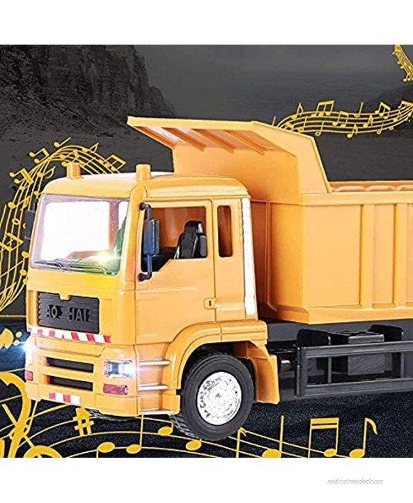 RENFEIYUAN 2.4Ghz Remote Control Dump Truck Offroad Vehicle Climbing Car Light Music Electric Simulation Dump Truck Boy Construction Vehicle Model Toy Car for Children excavators Toys