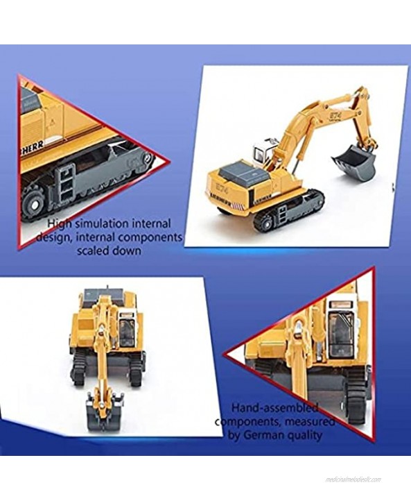 RENFEIYUAN Car Model Children's Toy Simulation Alloy Car Model Excavator Toy Model Gift Collection excavators Toys