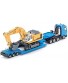 RENFEIYUAN Model Cars for Kids Children's Toy Car Model,Flatbed Trailer with Excavator 1847 Toy Model Office Decoration,32x10.5x5.9cm excavators Toys