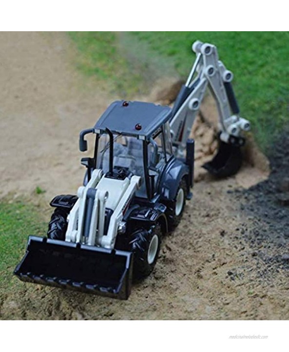 RENFEIYUAN Model Cars for Kids Zinc Alloy Toy Model Gift Collection Model Car,1:50 Twoway Forklift Excavator Toy,Children's Gifts,23x4.5x6cm excavators Toys