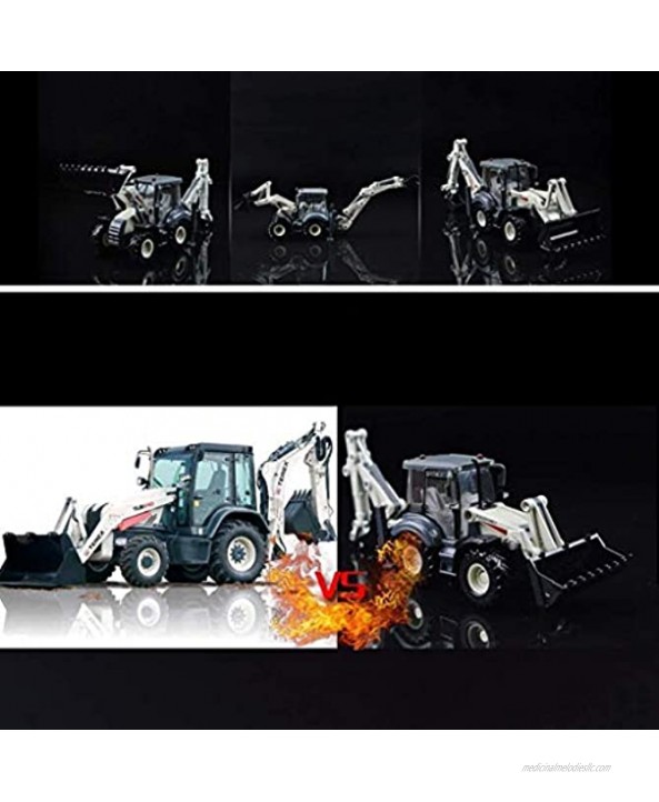 RENFEIYUAN Model Cars for Kids Zinc Alloy Toy Model Gift Collection Model Car,1:50 Twoway Forklift Excavator Toy,Children's Gifts,23x4.5x6cm excavators Toys