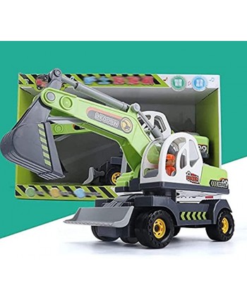 RENFEIYUAN Toy car,Children's Large Educational Toy Car Friction Bulldozer Boy Toy Rugged Fallresistant Sound and Light Music Simulation Engineering Vehicle Toy Excavator Toy Car Gift excavators Toys