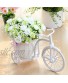 Venbin Mini Tricycle Rattan Tricycle Plastic Flower Plant Frame Garden Home Decoration