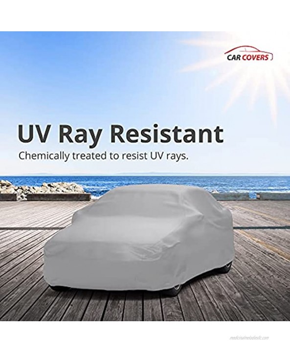 Weatherproof Car Cover Compatible with 2017-2019 Audi S4 Wagon Comparable to 5 Layer Cover Outdoor & Indoor Rain Snow Hail Sun Theft Cable Lock Bag & Wind Straps